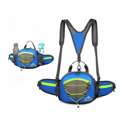 (Blue) Outdoor Sport Unisex Waist Cycling Mountaineering Hiking Camping Travel Bags