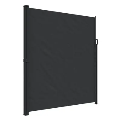 vidaXL Retractable Side Awning Outdoor Privacy Screen Shade Black 220x300 cm