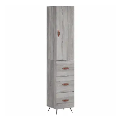 (grey sonoma) vidaXL Highboard Sideboard Cupboard Side Cabinet Brown Oak Engineered Wood