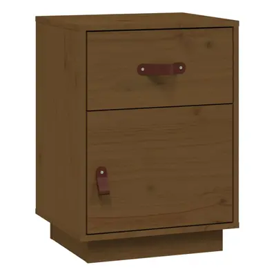 (Honey brown, 1) vidaXL 1/2x Solid Wood Pine Bedside Cabinet Wooden End Table Multi Colours