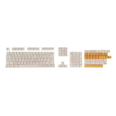 (English) Key PBT Keycap XDA Profile Personalized Minimalist White Honey Milk English/Japanese K