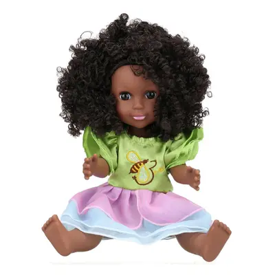 () 35CM Simulation Vinyl African Black Lifelike Realistic Reborn Baby Doll Toy with Clothes for 