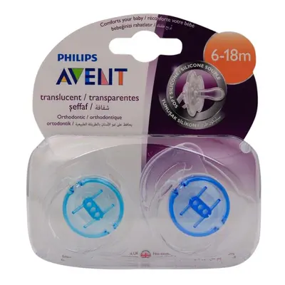 Philips Avent Soother Silicon Months Translucent 2's