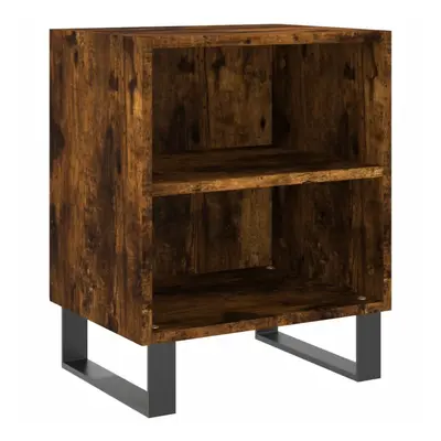 (smoked oak, pcs) vidaXL Bedside Cabinet Bed Table Nightstand Side Table Black Engineered Wood