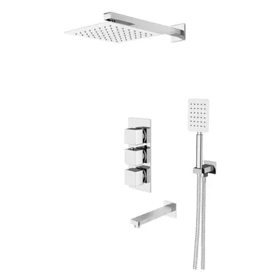 Nes Home Way Concealed Shower Mixer Valve Spout, Shower Head, Handheld Set