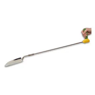 Ergonomically Long Handled Garden Trowel - Reduces Wrist Stress - Gardening Aid