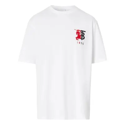 (XS) Burberry Logo White T-Shirt