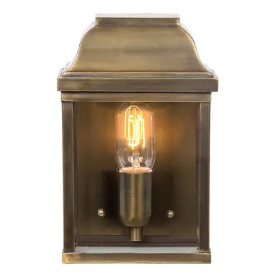 Outdoor IP44 Wall Light Aged Brass LED E27 100W d02556