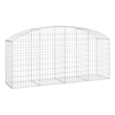 (200 x x 80/100 cm) vidaXL Arched Gabion Basket Galvanised Iron Mesh Wire Stone Basket Multi Siz