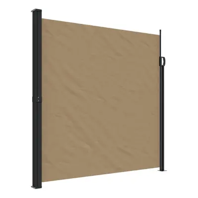 (taupe, x cm) vidaXL Retractable Side Awning Outdoor Privacy Screen Balcony Sunshade Shelter