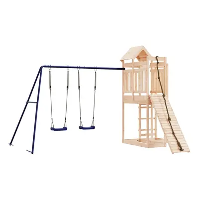 (solid pinewood) vidaXL Outdoor Playset Garden Playhouse Playground Set Impregnated Wood Pine