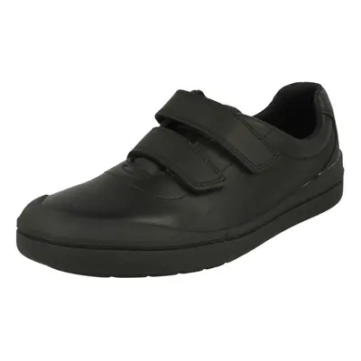 (UK 6.5 Infant, Black) Boys Clarks Smart School Shoes Rock Play - E Fit