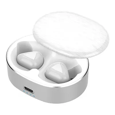 (White) AI Control Tws Mini Wireless Bluetooth Headphone Waterproof Noise Cancelling Sports Head