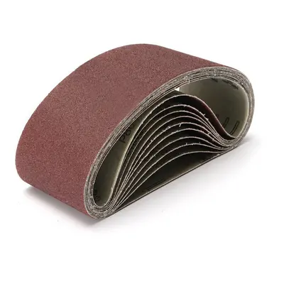 (80 GRIT) 10pcs x 610mm Sanding Belts Grit Aluminium Oxide for Sander