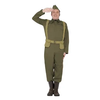 Smiffy's Adult Men's WW2 Home Guard Private Costume, Trousers Ankle Covers, - costume ww2 home g