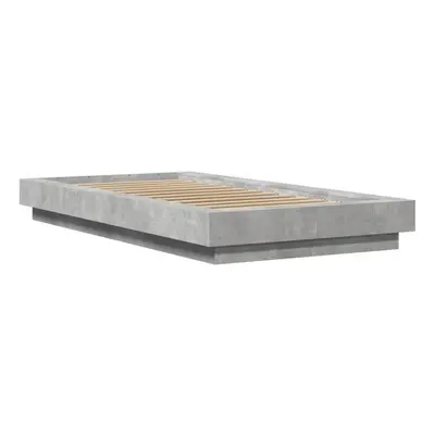 (concrete grey, x cm) vidaXL Bed Frame and LED Lights Bed Base Mattress Foundation Engineered Wo