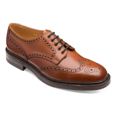 (Mahogany Burnished Calf Leather, 9.5) Loake Mens Chester Brogues