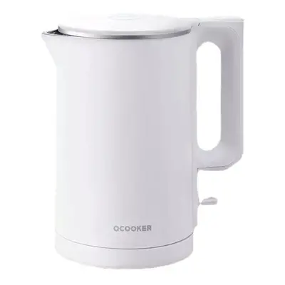 (White) Electric Kettle One Key Keep Warm Double Anti-scalding Stainless Steel 1500W