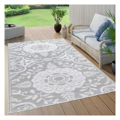 Outdoor Carpet Light Grey 120x180 cm PP