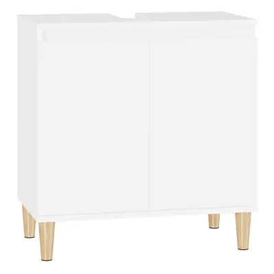 (white) vidaXL Sink Cabinet Vanity Unit Storage Under Sink Cabinet Engineered Wood