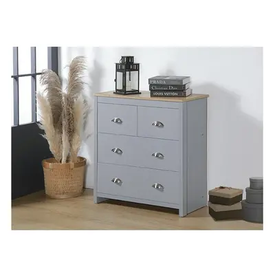 (Grey) Wooden Drawer Chest Of Drawers Grey or White