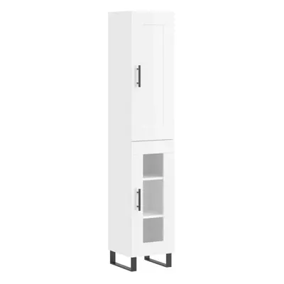 (high gloss white) vidaXL Highboard Sideboard Tall Storage Cabinet Side Cabinet Engineered Wood