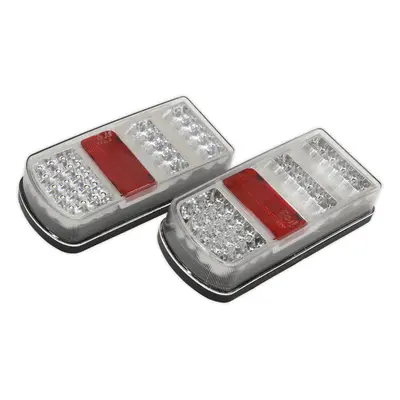 PAIR 12V LED Rear Rectangular Lamp Clusters - Function SMD LED - Towing Light