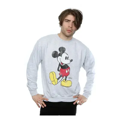 (3XL, Heather Grey) Disney Mens Mickey Mouse Classic Kick Sweatshirt