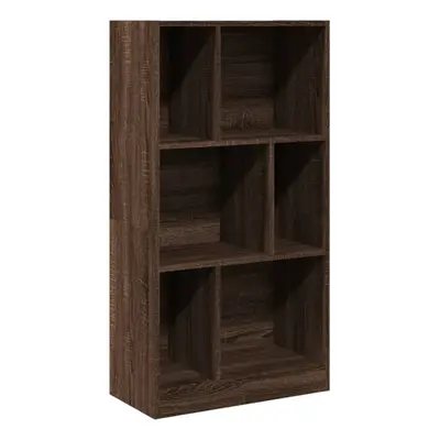 vidaXL Bookcase Bookshelf Book Rack Storage Cabinet Brown Oak Engineered Wood