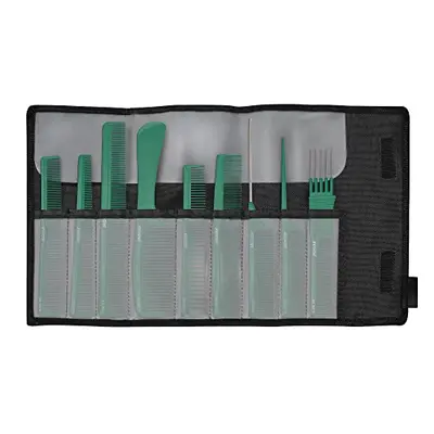 A-Line Hair Comb 9-Pieces Set, Smaragd, 0.19 kg