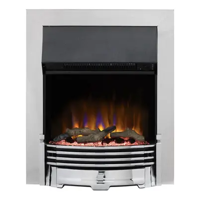 Dimplex Electric Fire Chrome Optiflame Fuel Bed 2kW Digital Thermostatic Fan