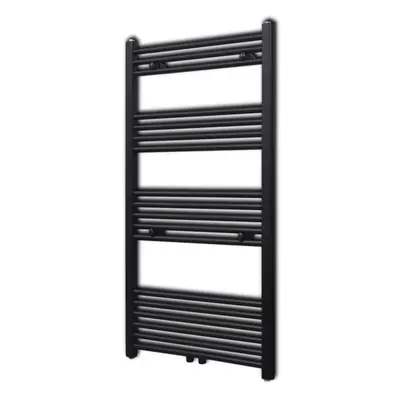 Straight Steel Towel Rail Central Heating Bathroom Radiator Black x mm