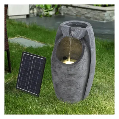 Outdoor Solar-Powered Water Fountain Rockery Decor