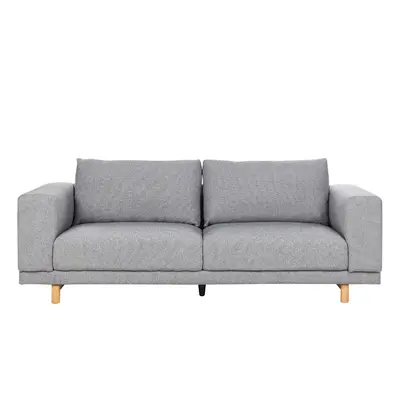 3 Seater Fabric Sofa Grey NIVALA