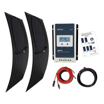 200w Flexible Solar Panel Charging Kit with MPPT Charger Controller