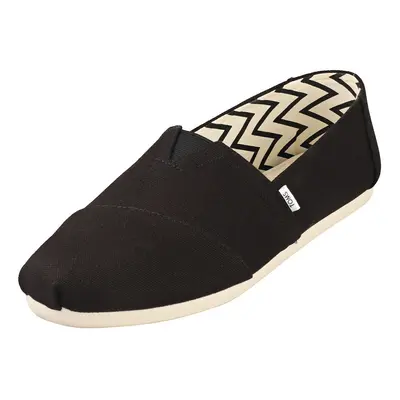 Toms Alpargata Recycled Mens Slip On Shoes in Black - Size UK