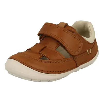 (UK Infant, Tan (Brown)) Boys Clarks Casual Trainer Sandals Softly Ash - F Fit