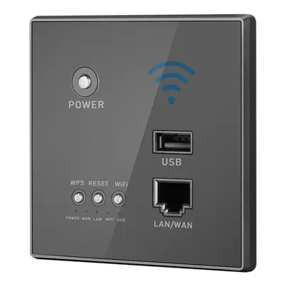 (Grey) 1200M 5G Wireless WIFI Wall Embedded Router Wireless Dual Band Route WiFi Repeater Extend