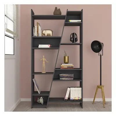 Seconique Naples Tall Bookcase in Grey, W 930mm x D 300mm x H 1790mm