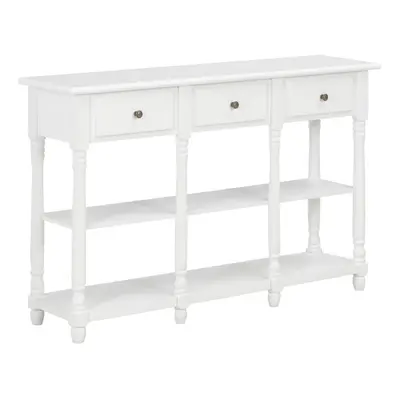 vidaXL Console Table White 120cm MDF Sideboard Side Cabinet Telephone Stand