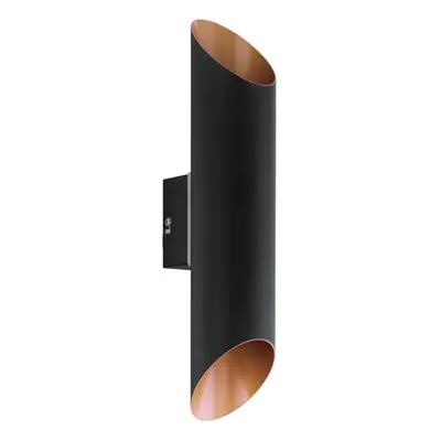 IP44 Outdoor Wall Light Black & Copper Modern Up Down Lamp 3.7W Built in LED