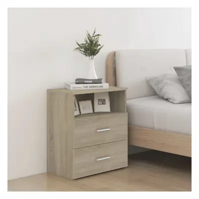 vidaXL 2x Bed Cabinets Sonoma Oak Bedside Side Storage Cabinet Nightstand