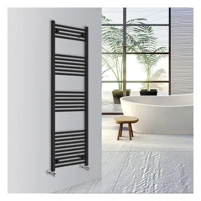 (Black, 1600x500mm) Warmehaus Straight Bathroom Heated Towel Rail Warmer Radiator Central Heatin