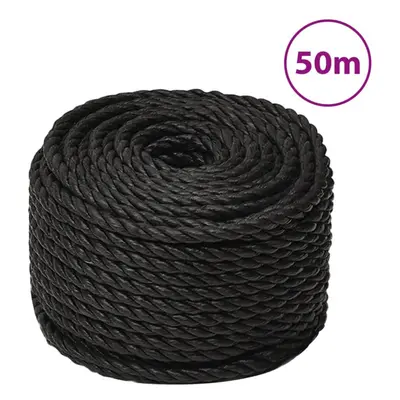 (black, mm/ m) vidaXL Twisted Rope Garden Workshop Line Work Rope Boat Rope Polypropylene