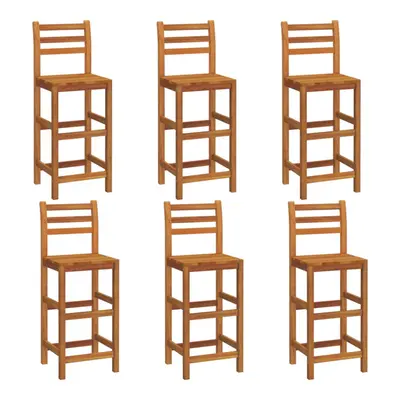 (6 pcs) vidaXL 2/4/6/8x Solid Acacia Wood Bar Stools Dining Seating Furniture Kitchen