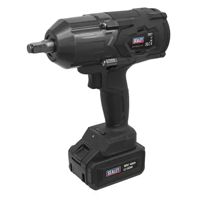 Cordless Impact Wrench - 1/2 Inch Sq Drive - 18V 4Ah Lithium-ion Battery