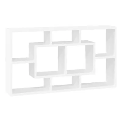 (High gloss white) vidaXL Floating Wall Display Shelf Compartments Hanging Rack Floating Shelf