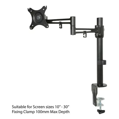 10 30" Monitor Desk Bracket Adjustable Height Screen Mount Arm Tilt & Swivel