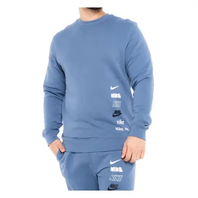 (L) Nike Club Fleece Crew Sweater Diffused Blue