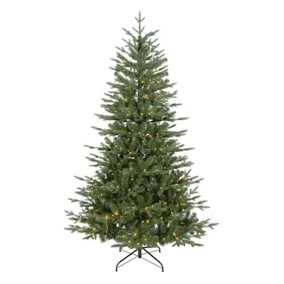 Pre-Lit 5ft Hinged Christmas Tree with Warm White LED Lights & PE/PVC Tips - DH80